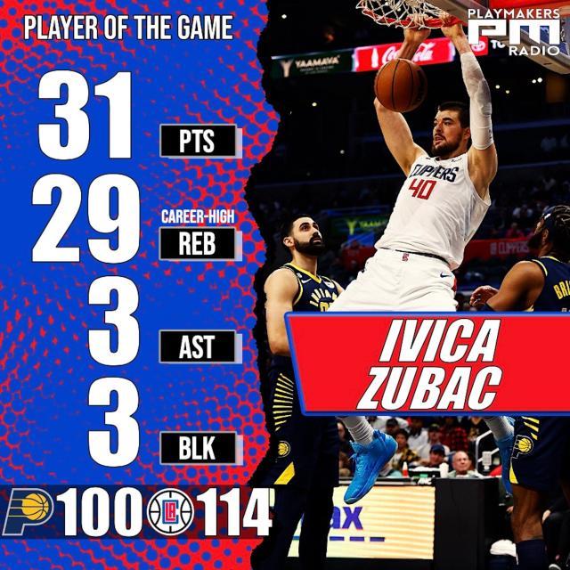 受克罗地亚世界杯大胜鼓舞！祖巴茨31+29刷爆纪录